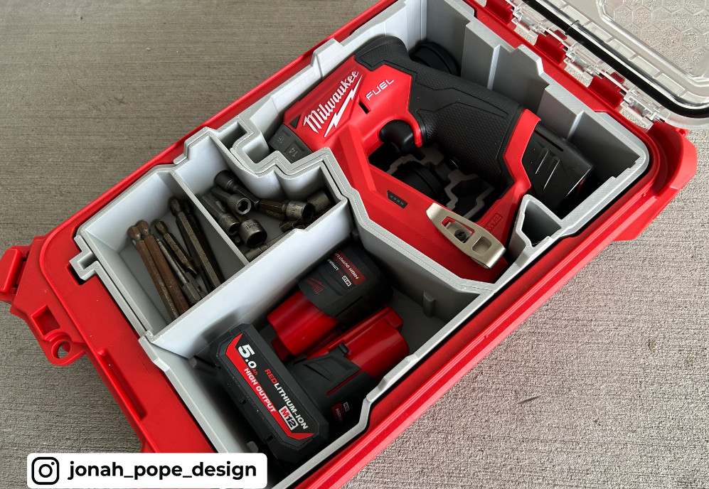 Milwaukee Packout Insert for M12 Install Driver - New Design V2 (Insert Only)