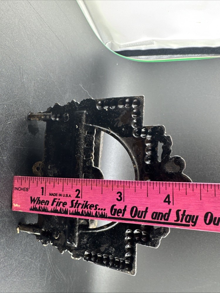 Cast Iron Match Box Safe Holder Striker Antique Wall Mount📦