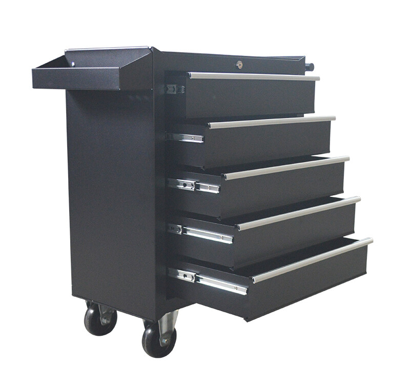 5-Drawer Storage Cabinet Tool Car w/ Wheels Locking System for Holding US Stock