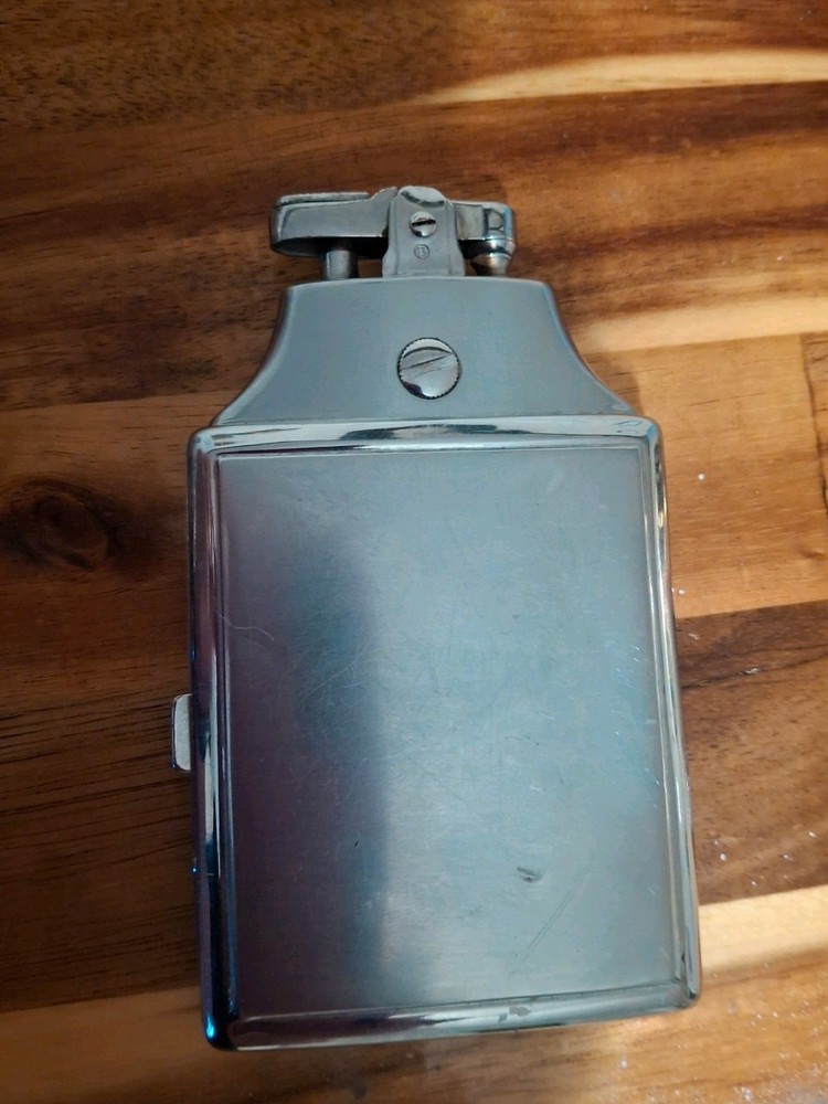 Vintage Ronson Mastercase Cigarette Holder Lighter Engraved Chrome/Silver Tone