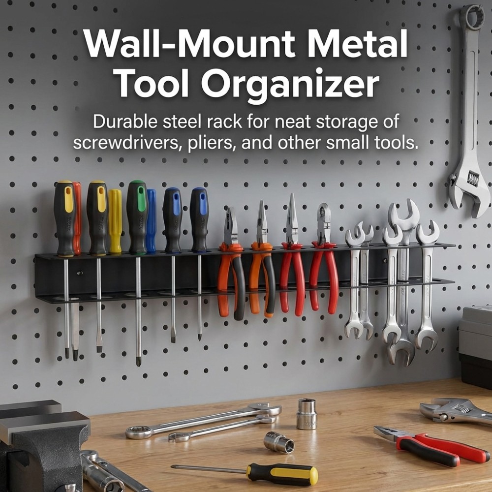 Workshop Wall Mount Tool Organizer for Hardware Accessories Storage Rack