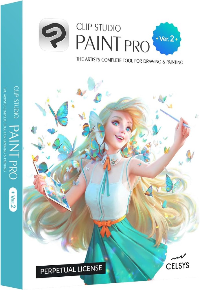 CLIP STUDIO PAINT PRO - Version 2 | Perpetual Lic. | Retail Packaging - WIN/MAC