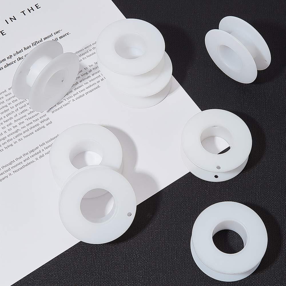 20 Pack Empty Spool, Plastic Ribbon Spools Wire Weaving Bobbins Empty Thread ...