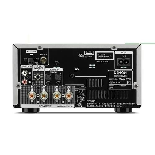 DENON RCD-M41SP Silver CD Receiver with Discrete Amp & Bluetooth NEW