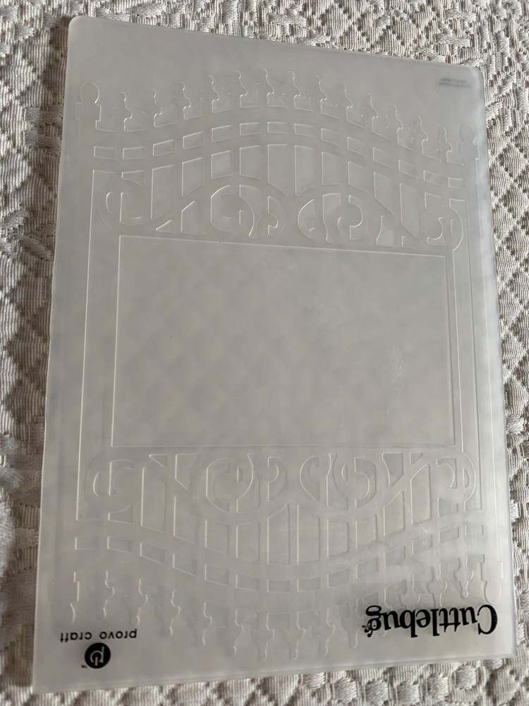 Cricut Cuttlebug Gate Frame 5"x7" Embossing Folder Fancy Card Making Scrapbookin