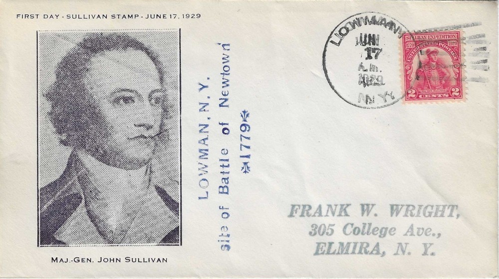 FDC   # 657-19    Sullivan Expedition  --   1st  Frank W. Wright