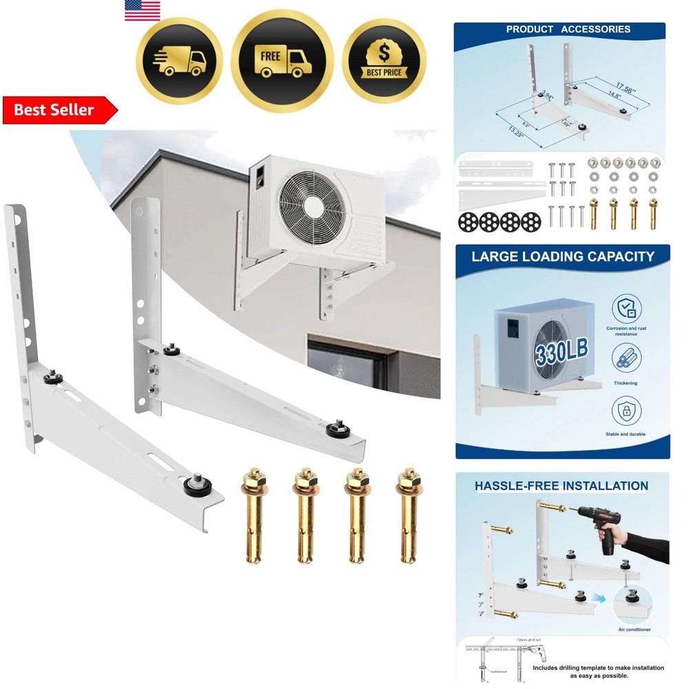 Mini Split Wall Mounting Bracket Support Heavy Duty AC Support Stand for Outside