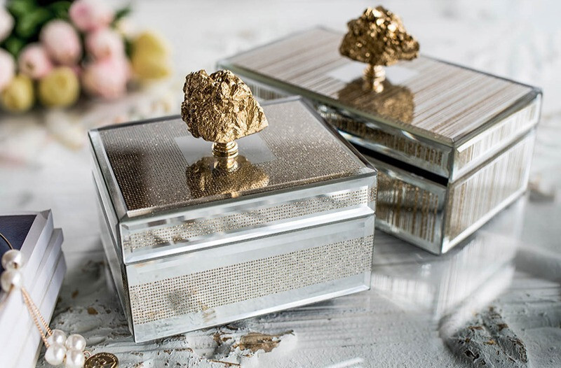 Glamorous Striped Decorative Box - Large