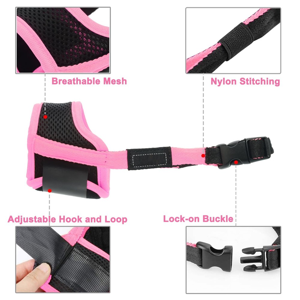 Dog Muzzle Anti Biting Barking and Chewing with Comfortable Mesh Soft Fabric ...