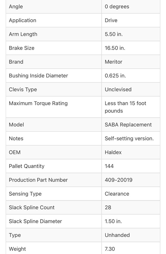 Meritor M808005 Premium Asa