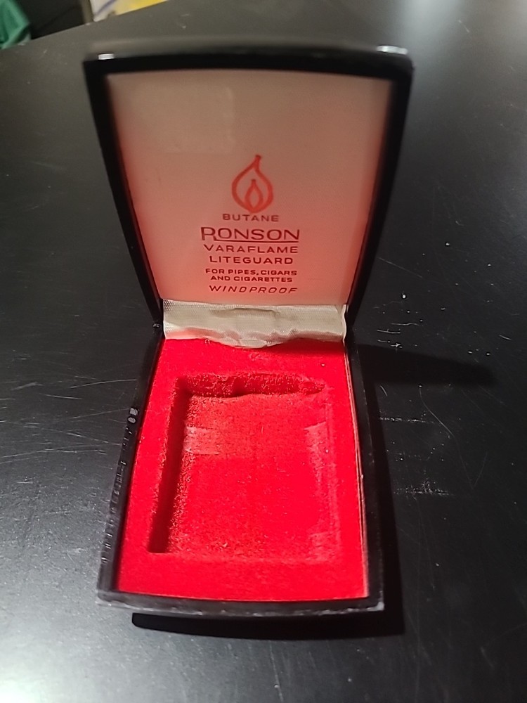 Case Only RONSON BUTANE BOX-CASE- Varaflame Wind proof - black