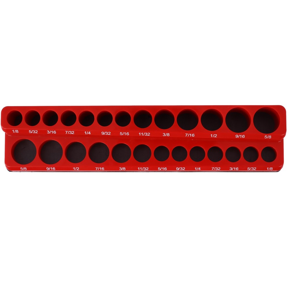 Magnetic Socket Organizer Set 68 Slots Socket Holder Set Includes 1/4" 3/8" 1/2"