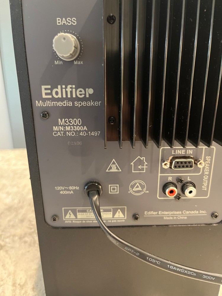 Edifier M3300 computer subwoofer - 6.5" magnetically shielded - read description
