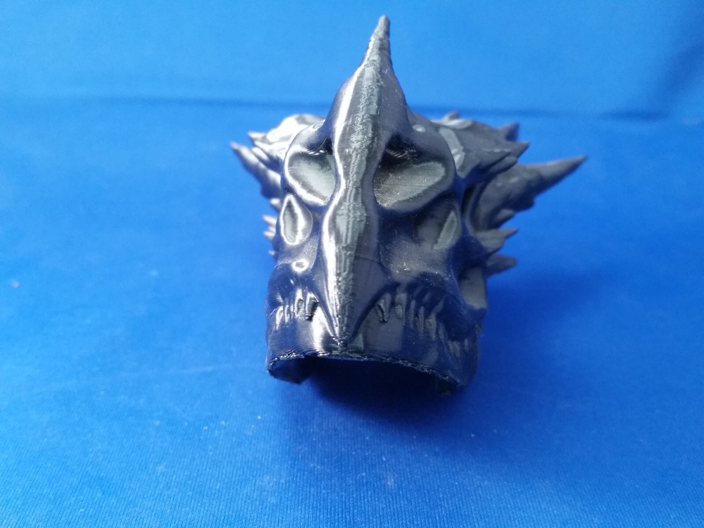 Dragon Skull Model 3D printed "Gunmetal"
