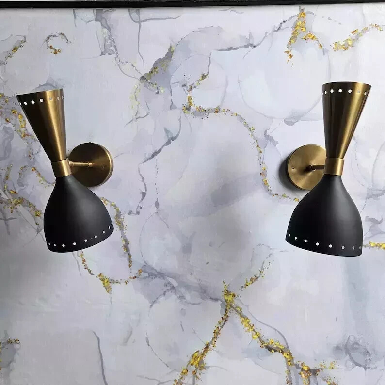 Brass Rustic Wall Sconce Light Mid century Modern Sconce Italian Wall Lamp Light