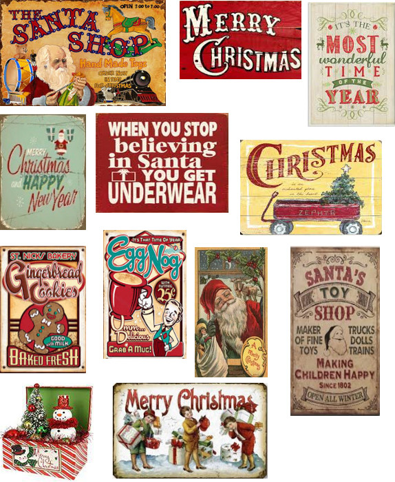 o scale vintage Christmas decals
