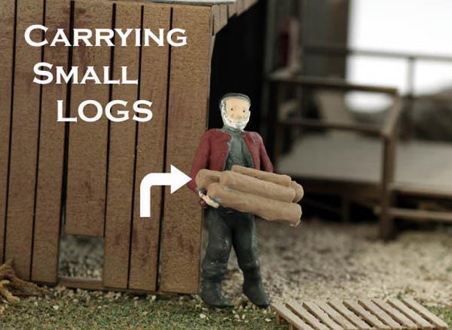 Logger Lugging LOGS HO Scale Working Figures Finished HO Scale Character