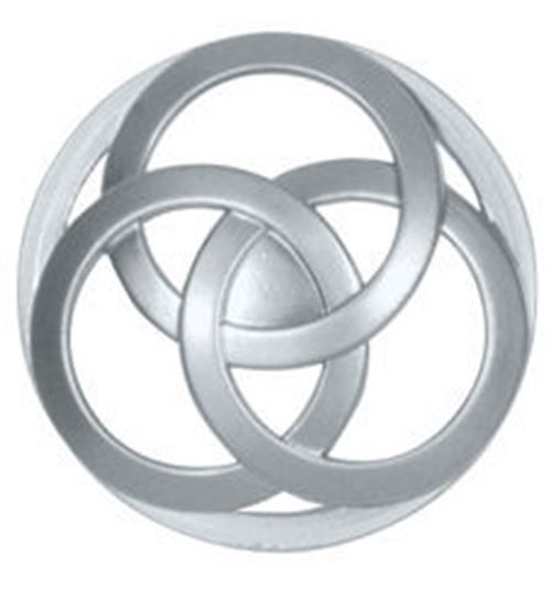 1-1/2" Interlocking Circles Knob Aluminum
