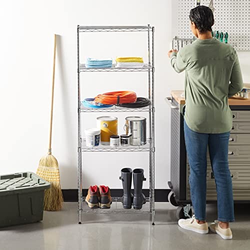 Amazon Basics 5-Shelf Adjustable Storage Shelving Unit - 200 lb Capacity