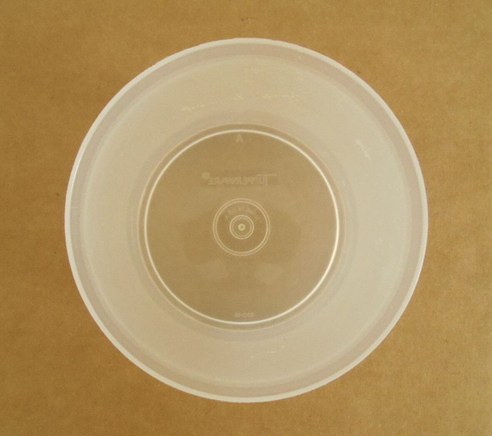 Tupperware Round Clear Storage Container #250 with Blue Lid O35