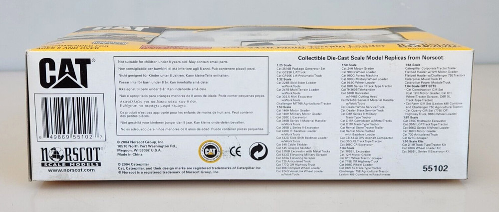 Norscot CAT 247B Multi-Terrain Loader Skid Steer 1/32 Die-Cast Scale Model 55102