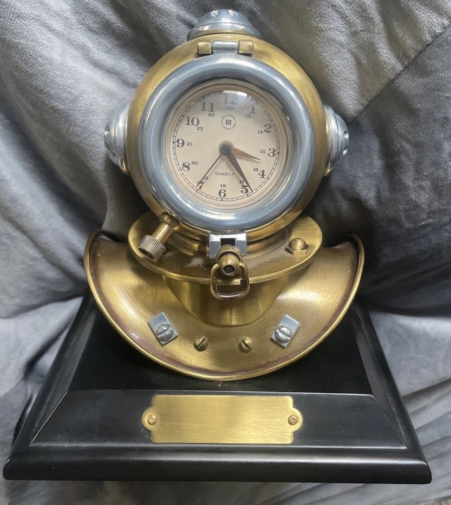 Bey-Berk Copper & Brass Divers Helmet Clock