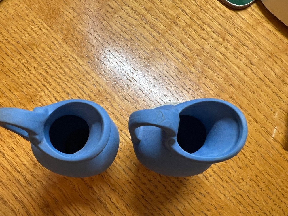 Vintage Jasperware 3" pitchers (set of 2)