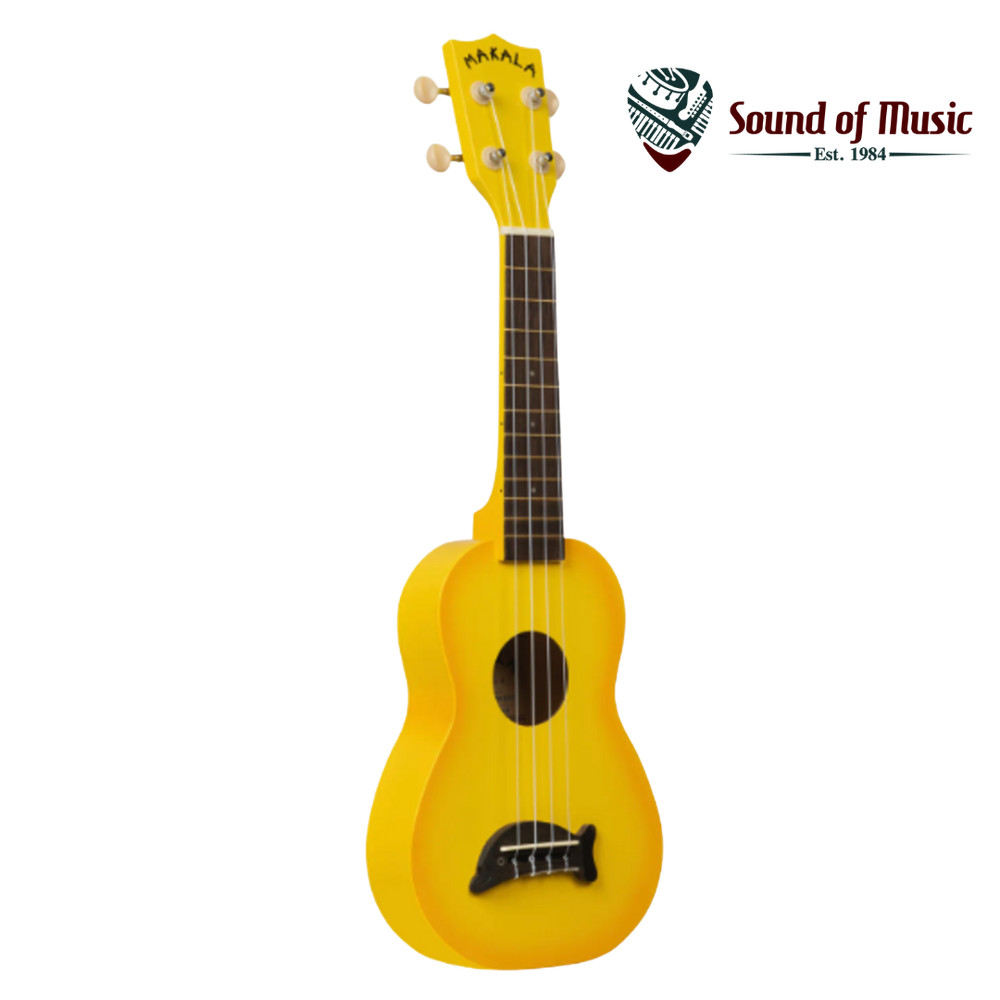 Kala Soprano Dolphin Ukulele - Yellow Burst