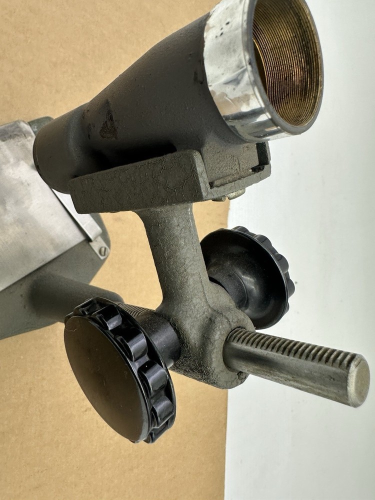 Vintage Optical Microscope Cast Iron Base Adjustable Stand Only - Unknown Maker