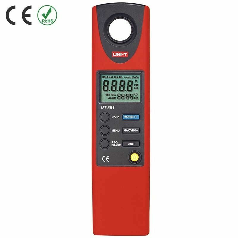 UNI-T UT381 Digital Luminometer Lux Light Meter Data Logging Luminosity Teste