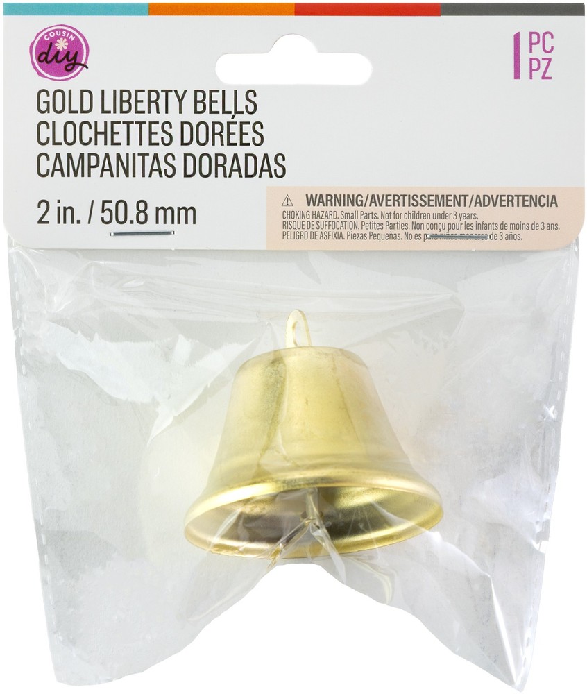 CousinDIY Liberty Bell 2" 1/Pkg-Gold
