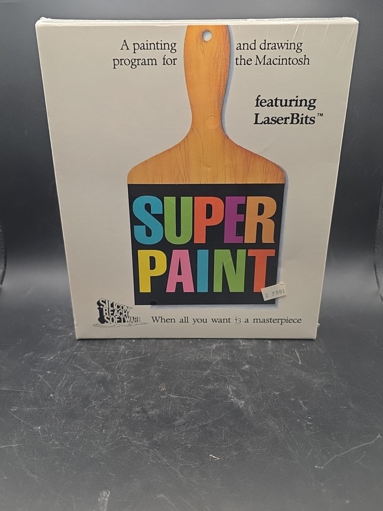 NEW Super Paint Apple Macintosh Silicon Beach Software 1986 -Featuring LaserBits