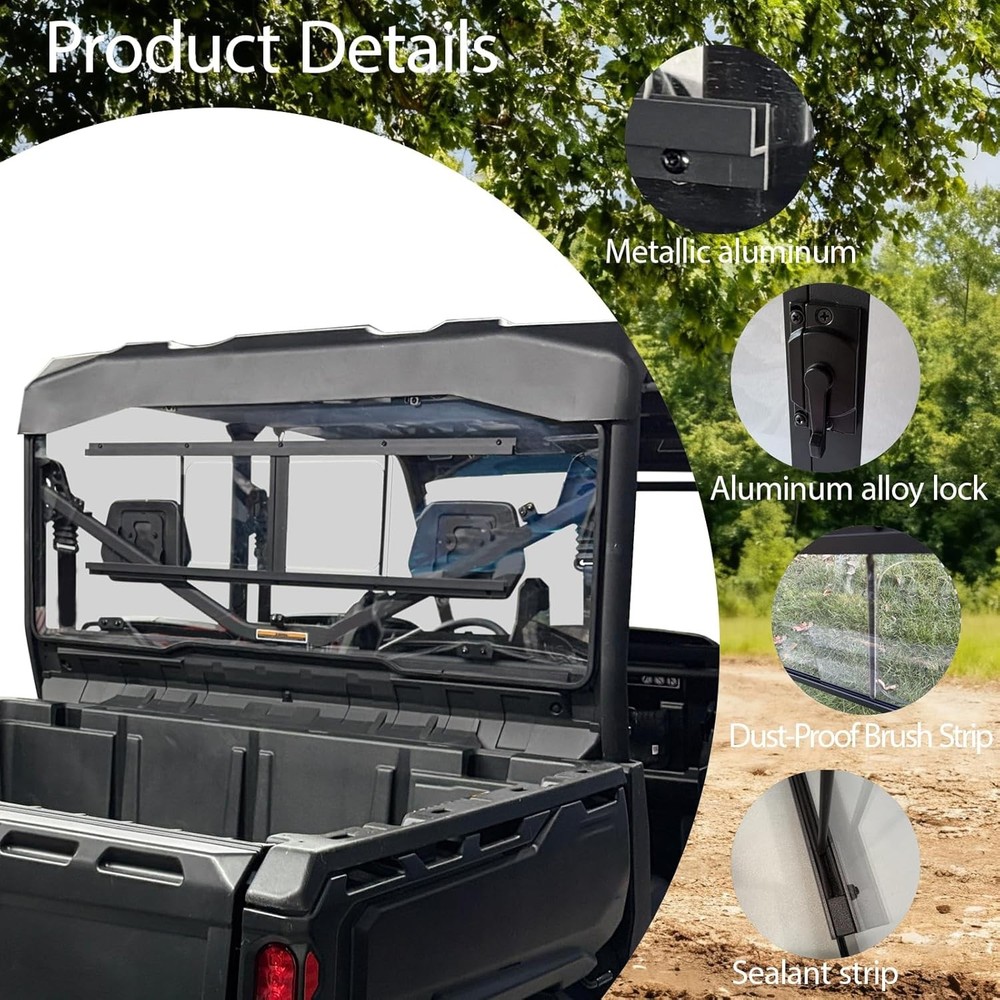 Hard Coated Rear Windshield for Can-Am Defender