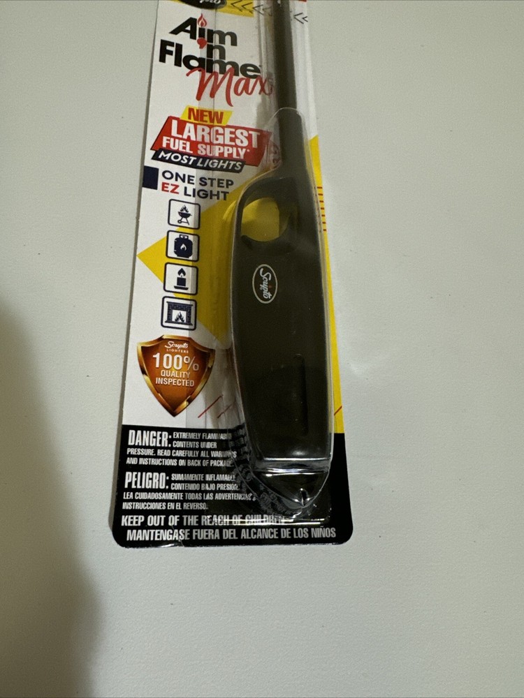Scripto Aim N Flame Max Ez Light Black Lighter