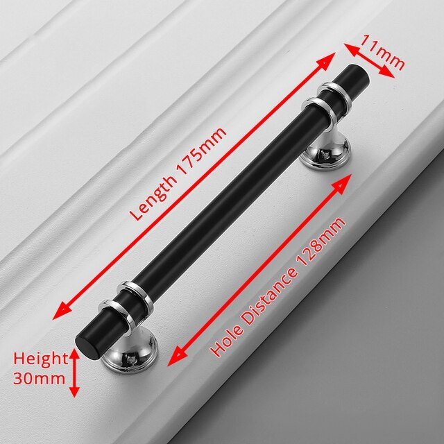 Chrome Cabinet Door Black Silver Gold Handle Kit T Bar Drawer Pull Kitchen