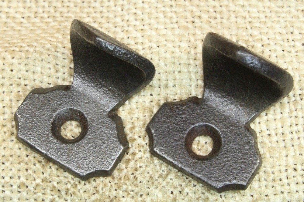 2 Old Window Sash Lifts Pulls Restored Cast Iron Plain Victorian Octagonal Shape