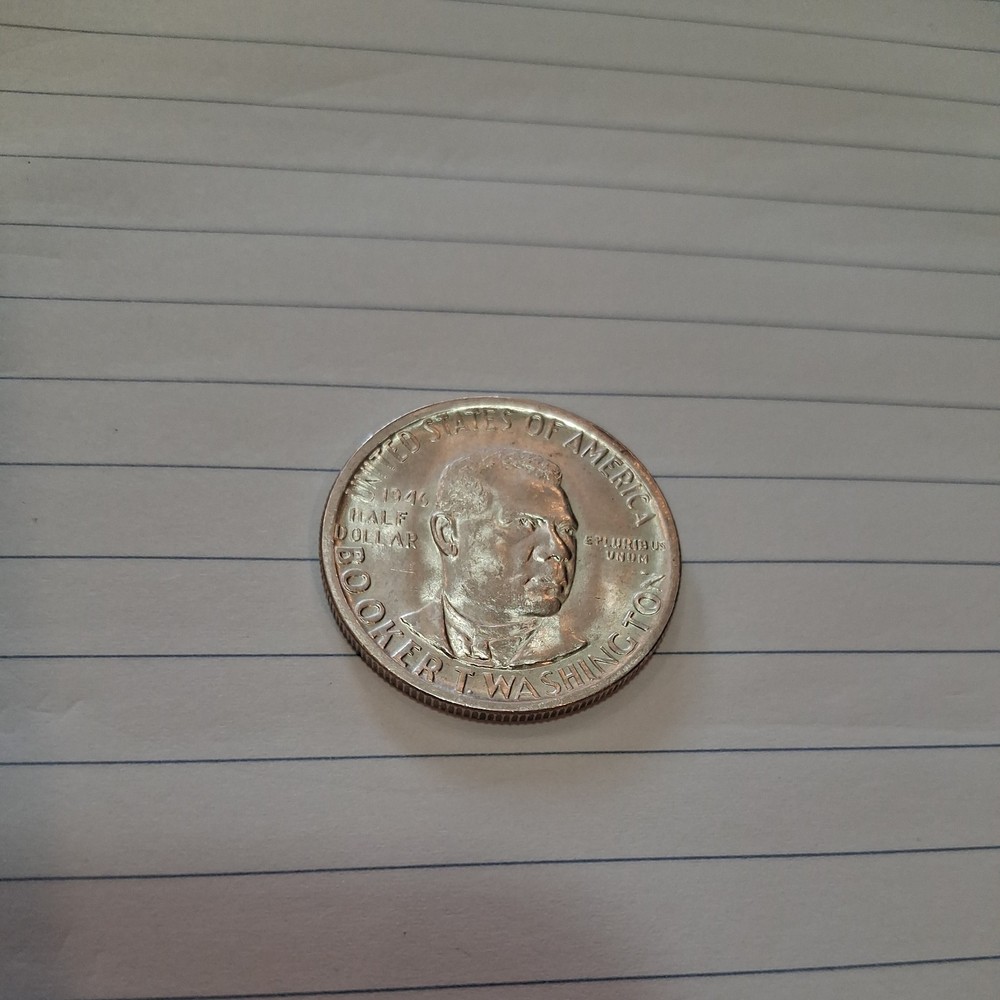 1946 Booker T Washington Half Dollar Silver Commemorative