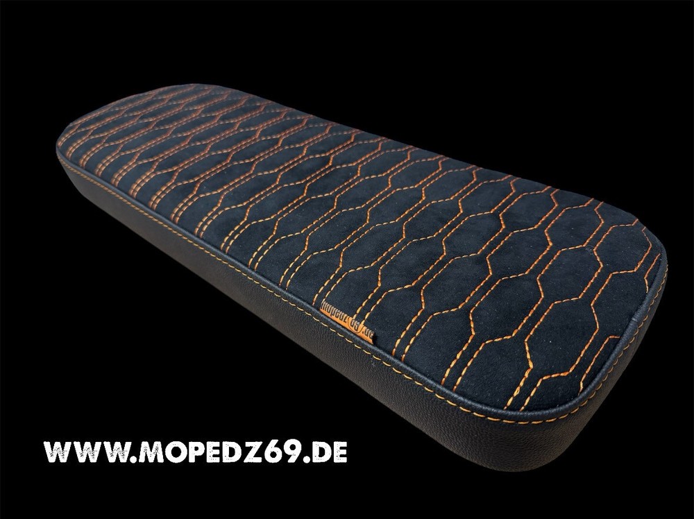 Seat long with honeycomb pattern transverse, suitable for Simson SR4-2 Star