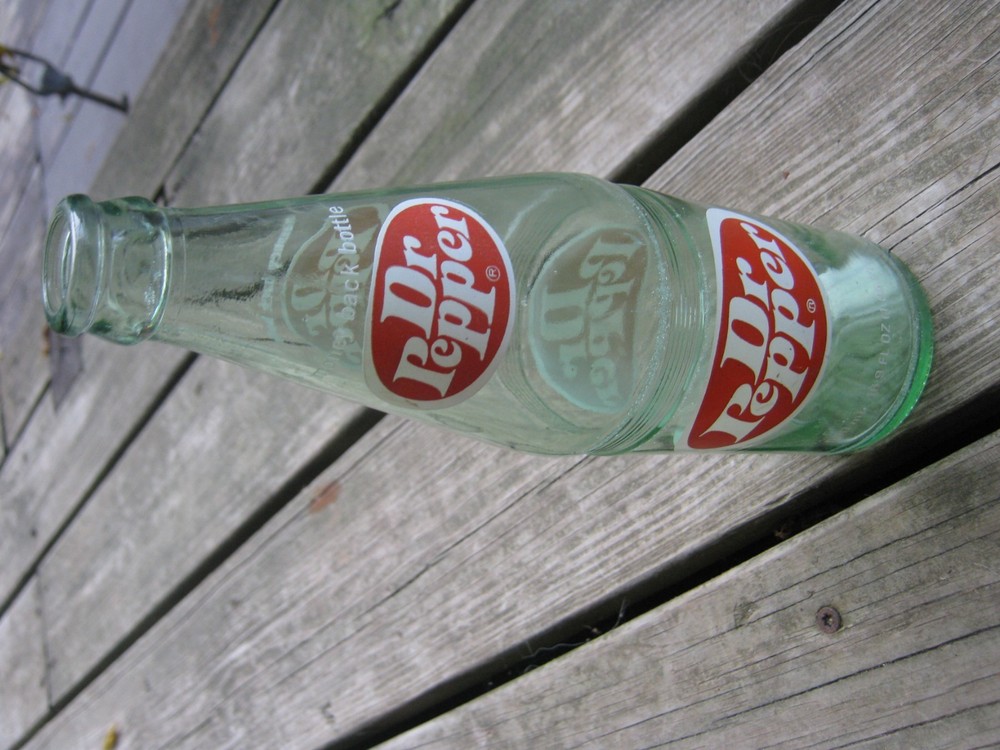 Vintage Old Dr Pepper Empty Bottle 16 0z