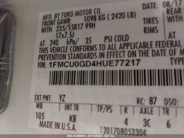 Fuse Box Engine Fits 17 ESCAPE 4595116