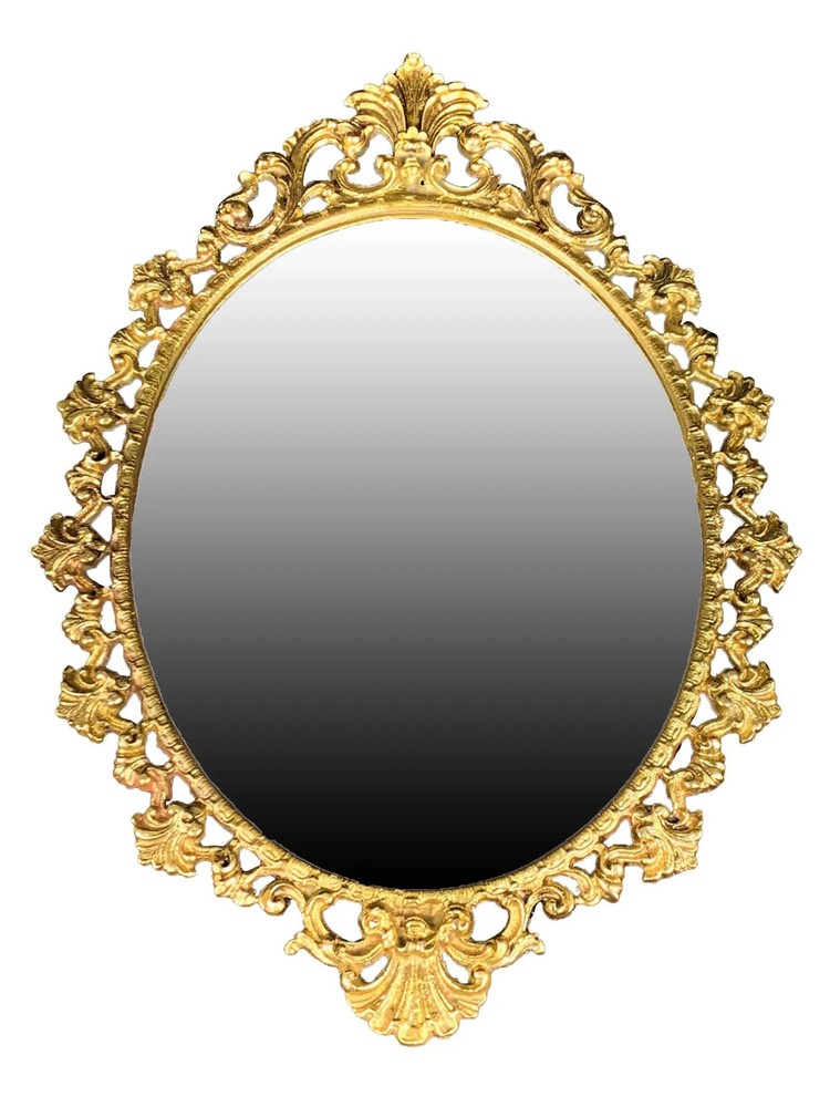 French Antique Gilded Bronze Wall Mirror