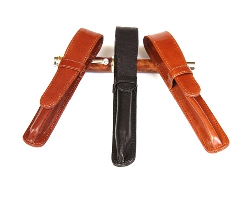 Leather Pen Holder - Tan Single