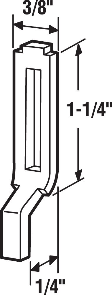 2-Pack Adjustable Sliding Screen Door Latch Strike Steel Replacement Hardware