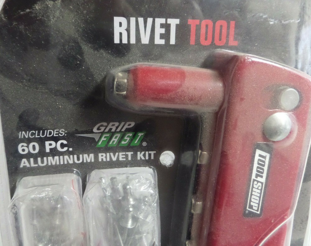 tool shop rivet tool and 60 aluminum pop rivets