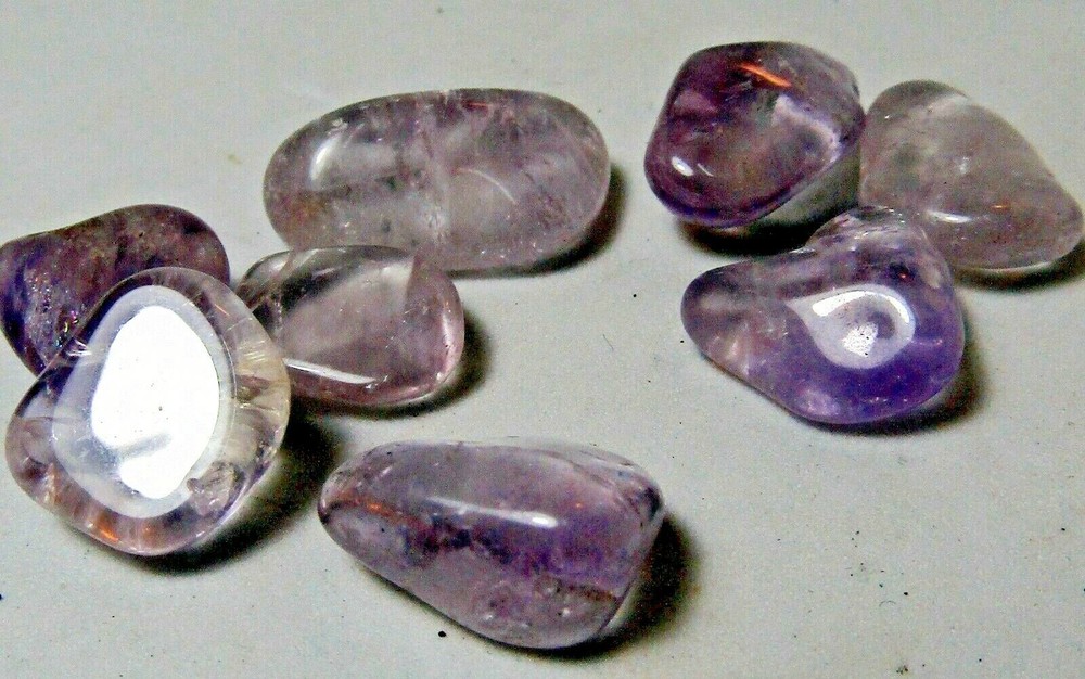 Natural Amethyst tumbled, transparent