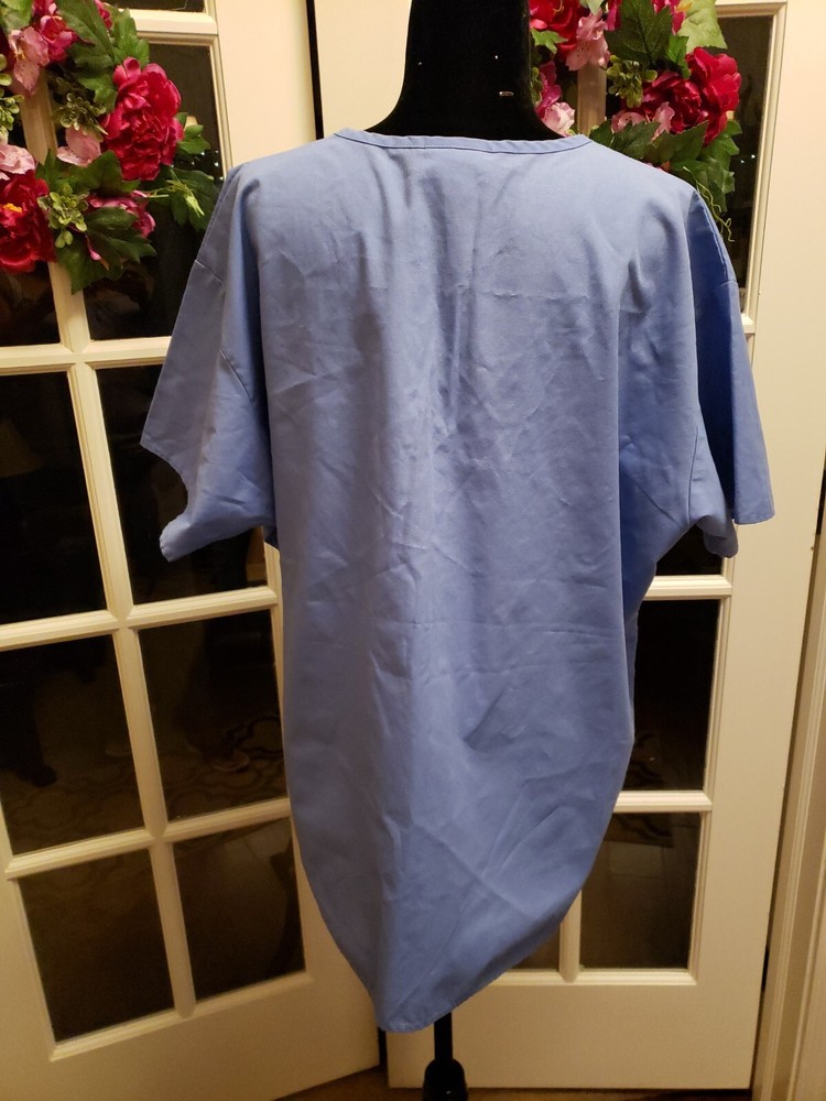 XXL Two Solid Color Scrub Tops With Pockets By Crest