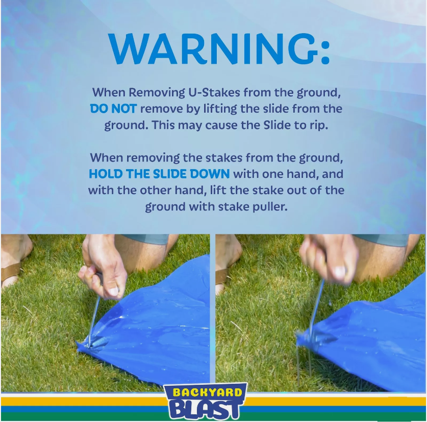 BACKYARD BLAST - 30' Waterslide with Splash Zone - Easy to Setup - Extra Thick