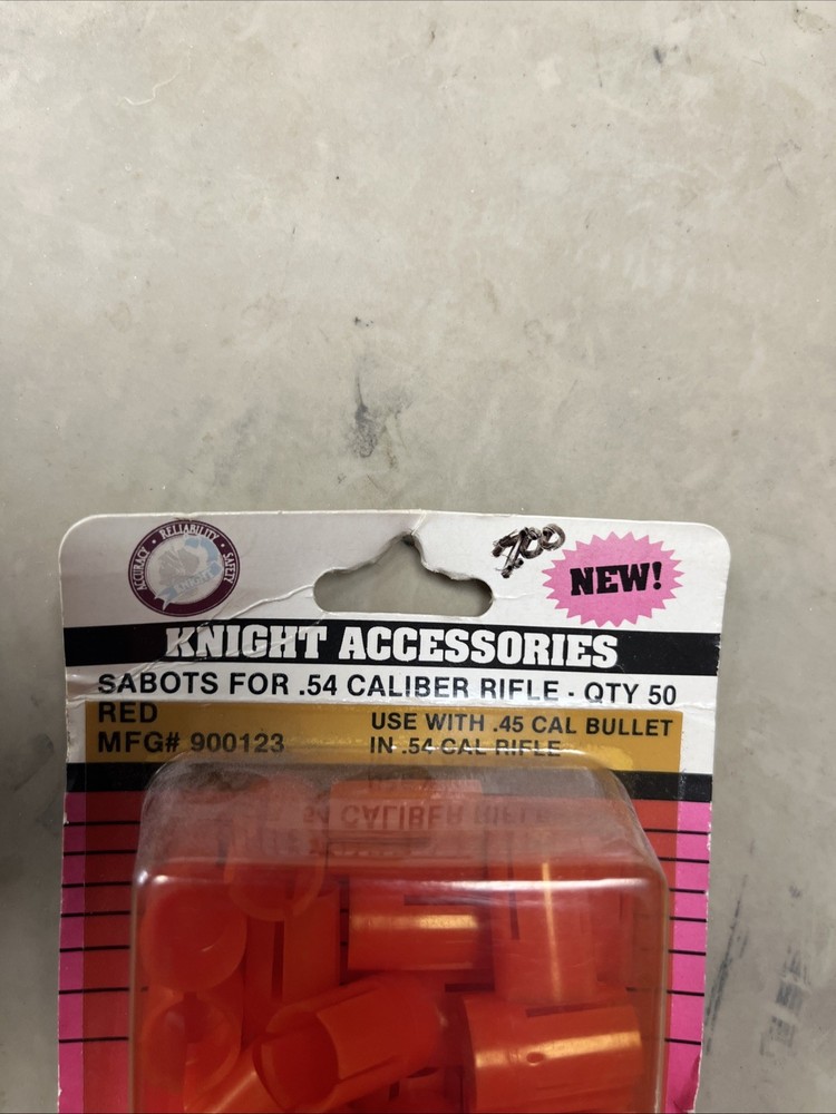 KNIGHT. Sabots Muzzle Loader .54 cal. ….50 in the pack