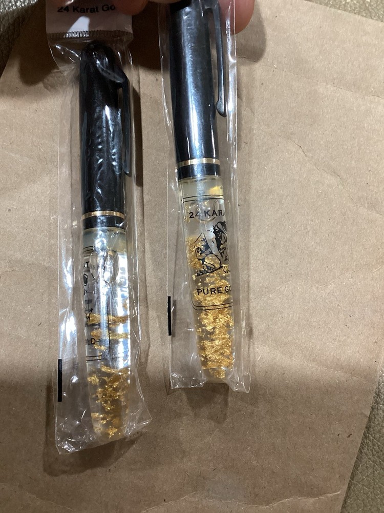 24 Karat Pure Gold flakes Pens