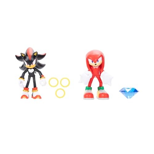 Sonic The Hedgehog 4" Action Figure 2 Pack Knuckles & 4", & Shadow